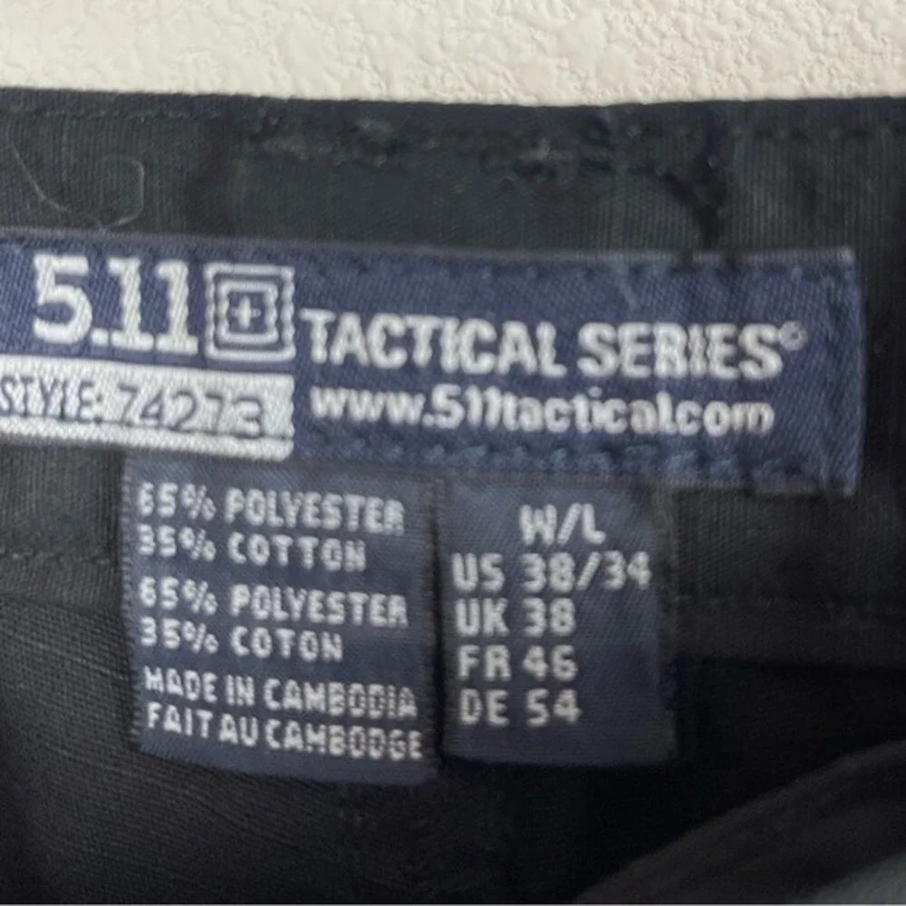 5.11 Tactical Taclite Pro Ripstop Pant Black Cargo Pocket Gusset Utility Pants